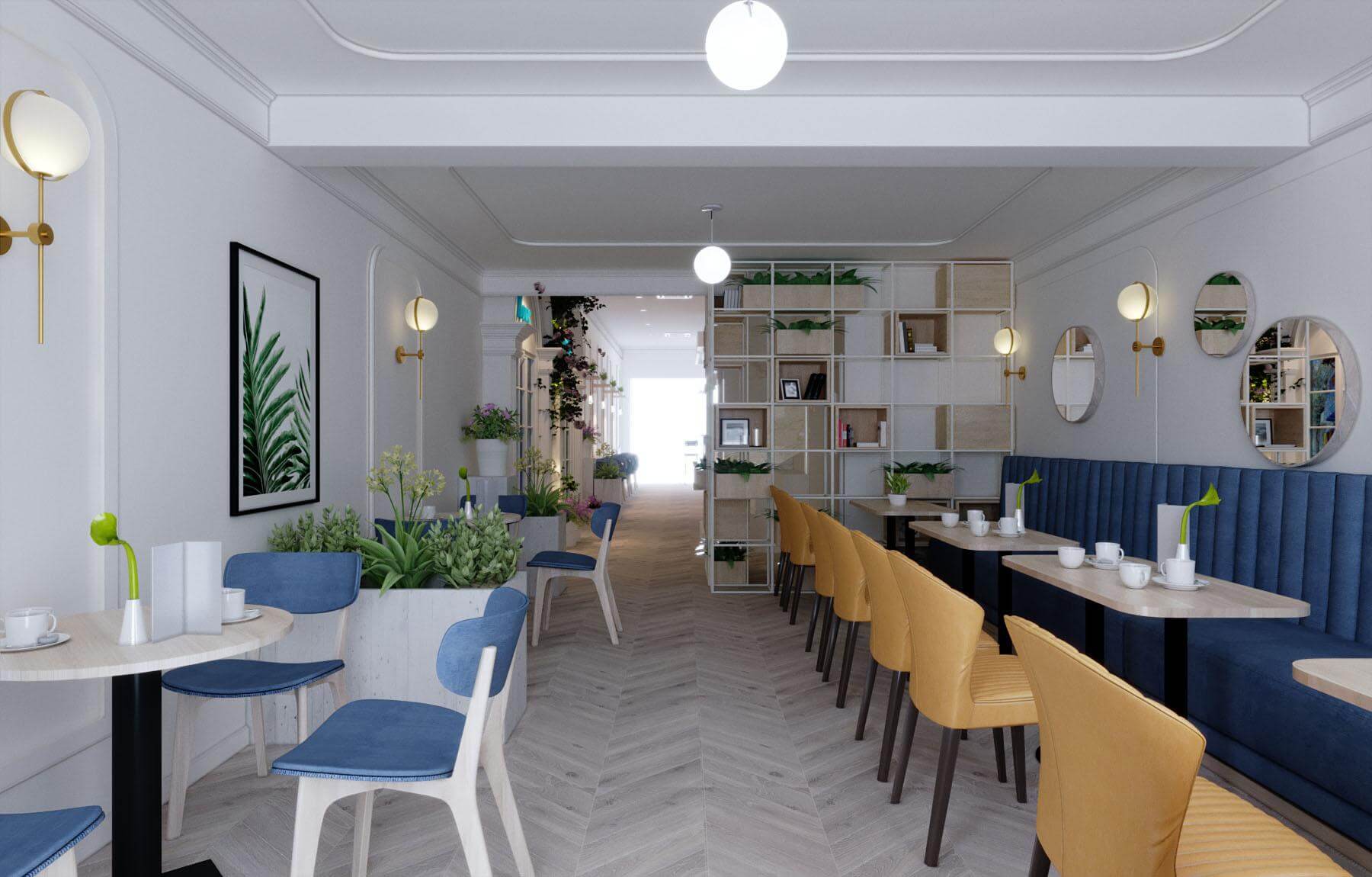 thiết kế quán trà sữa Pendecor
