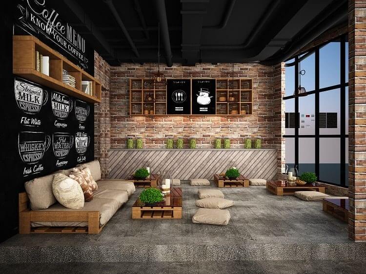 mẫu quán trà sữa ngồi bệt Pendecor