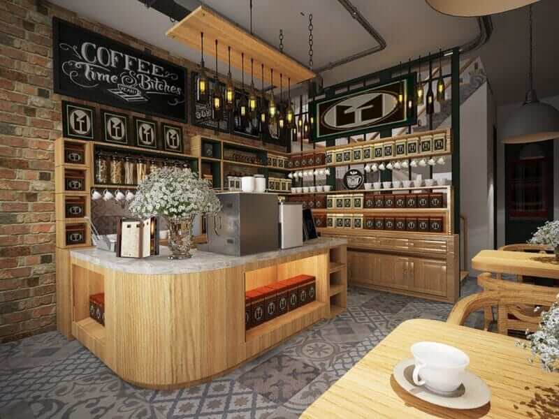 mẫu quầy bar trà sữa Pendecor