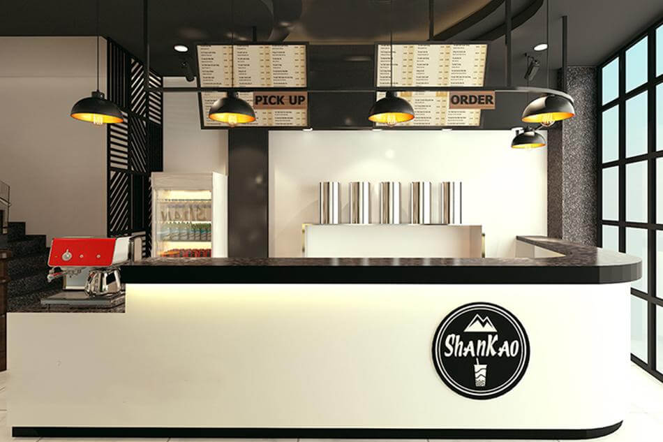 quầy bar đẹp cho quán trà sữa Pendecor