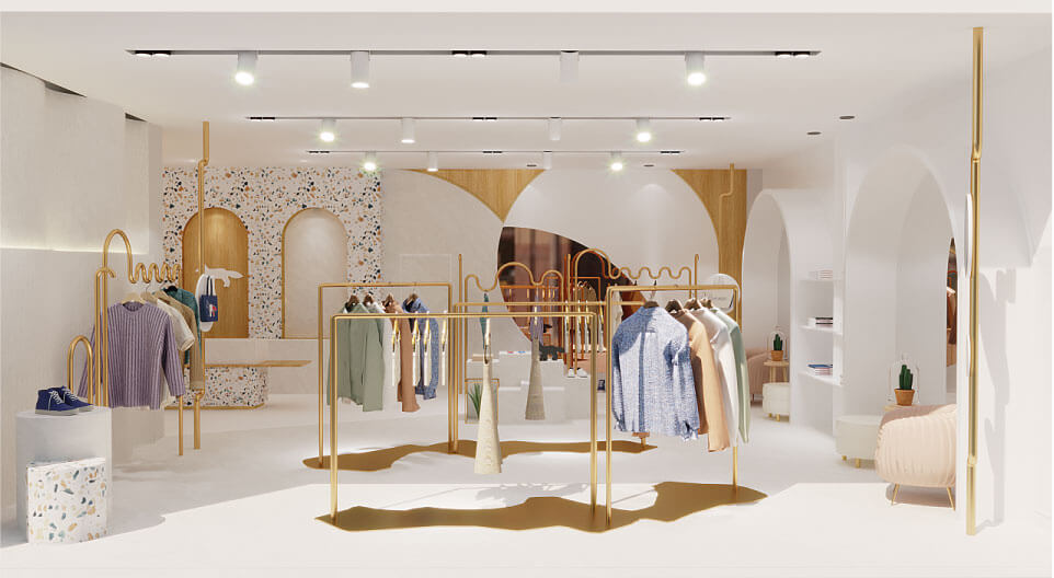 Phong cách thiết kế shop phụ kiện Scandinavian