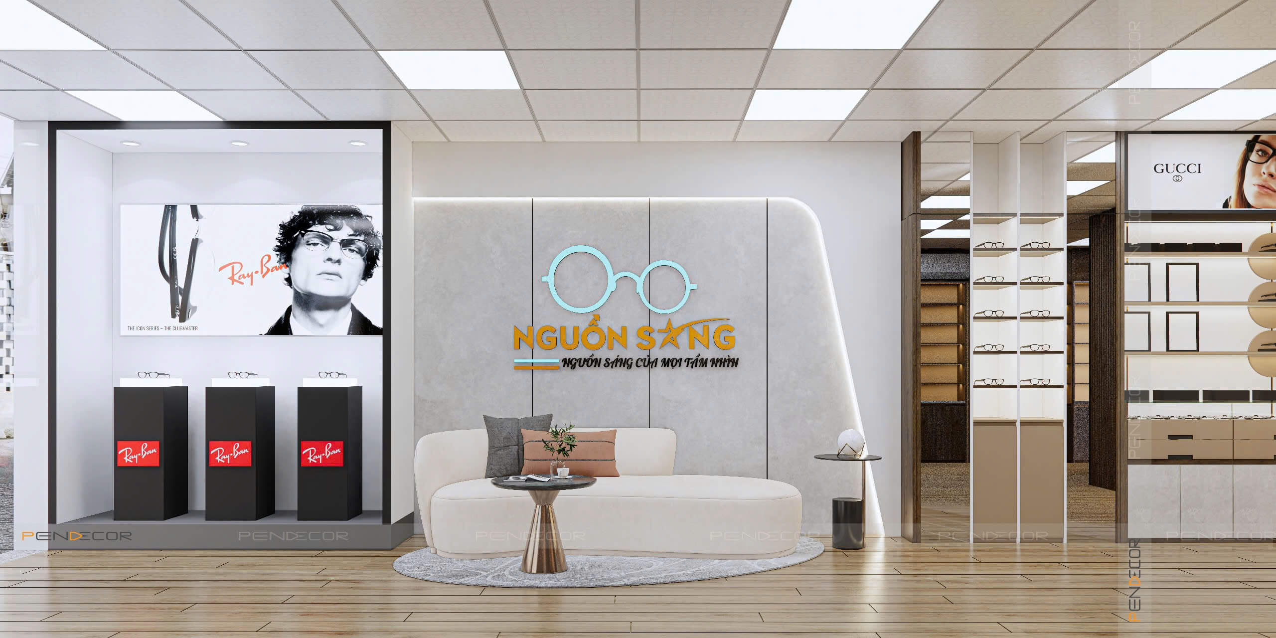 Thiết Kế Cửa Hàng Mắt Kính Nguồn Sáng