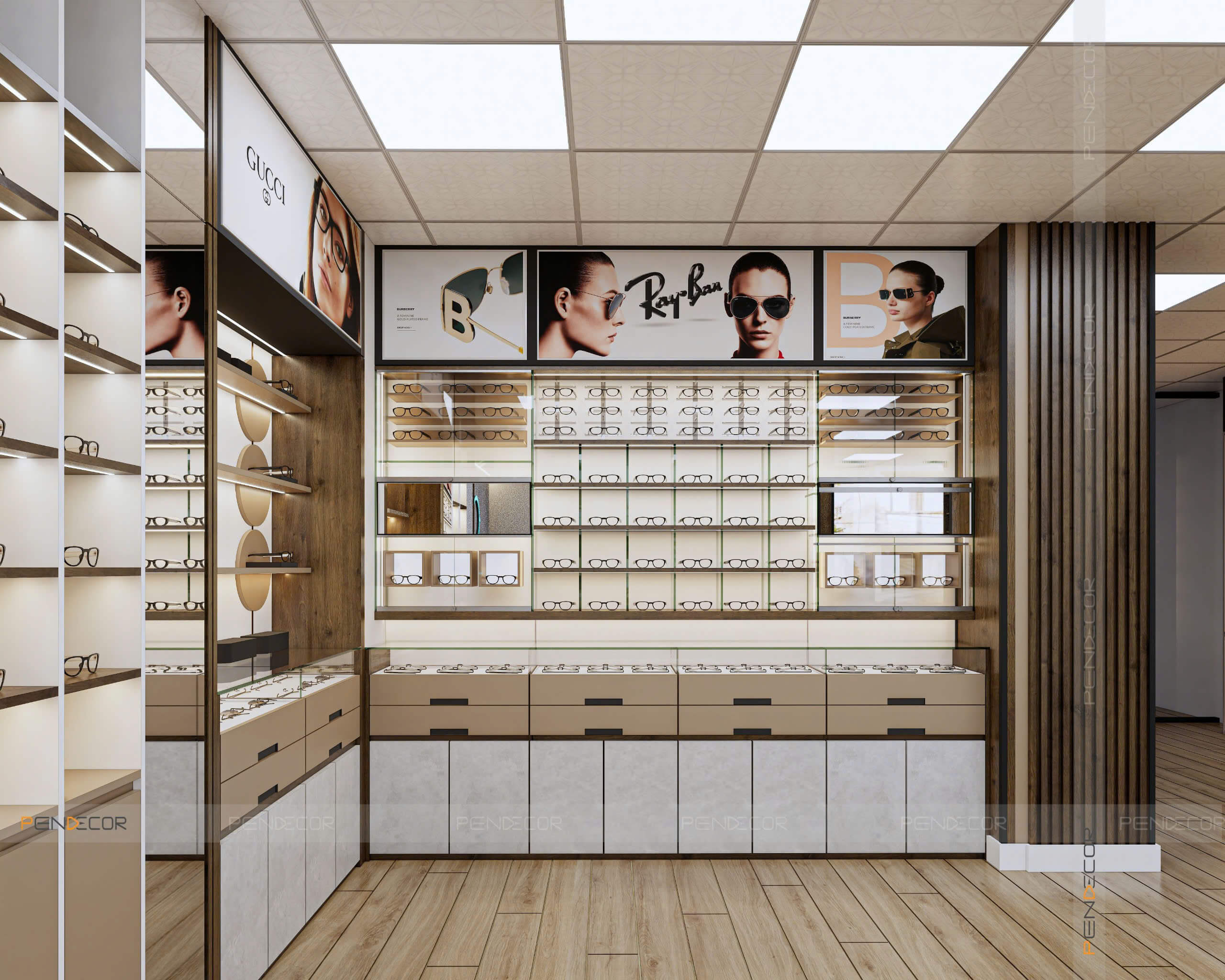 Thiết Kế Cửa Hàng Mắt Kính Nguồn Sáng