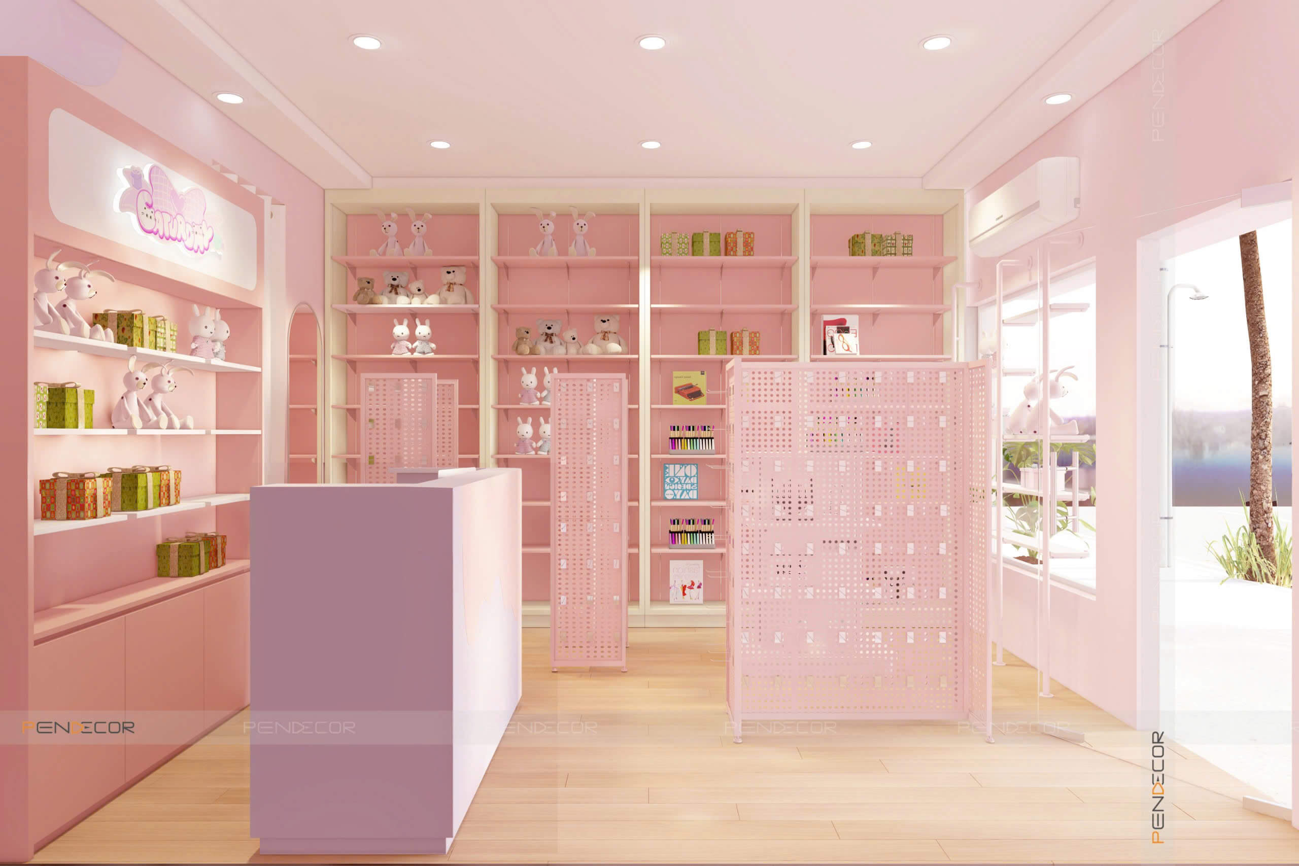 Thiết Kế Shop Văn Phòng Phẩm Caturday