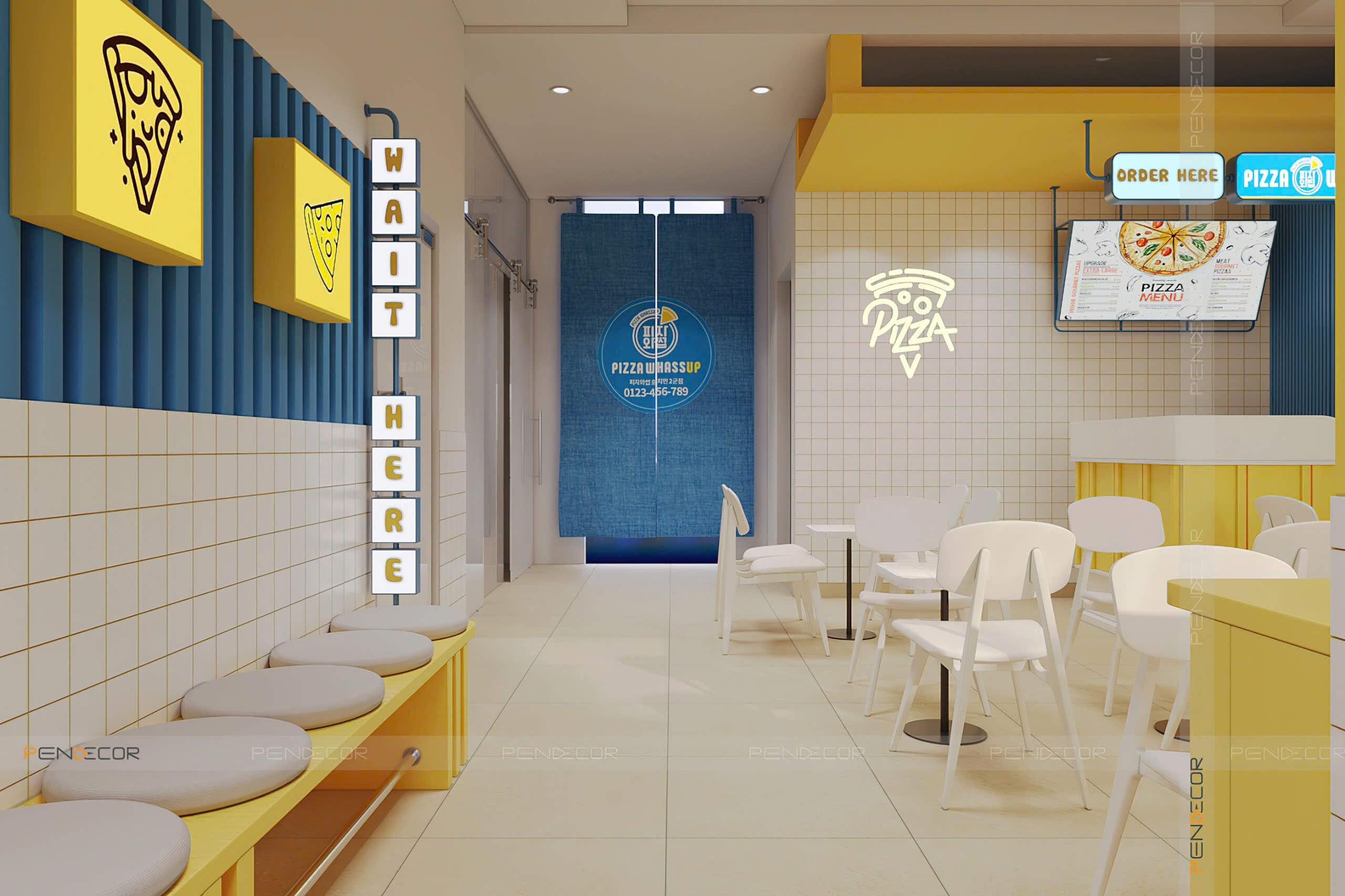 Thiết Kế Tiệm Bánh Pizza Whassup