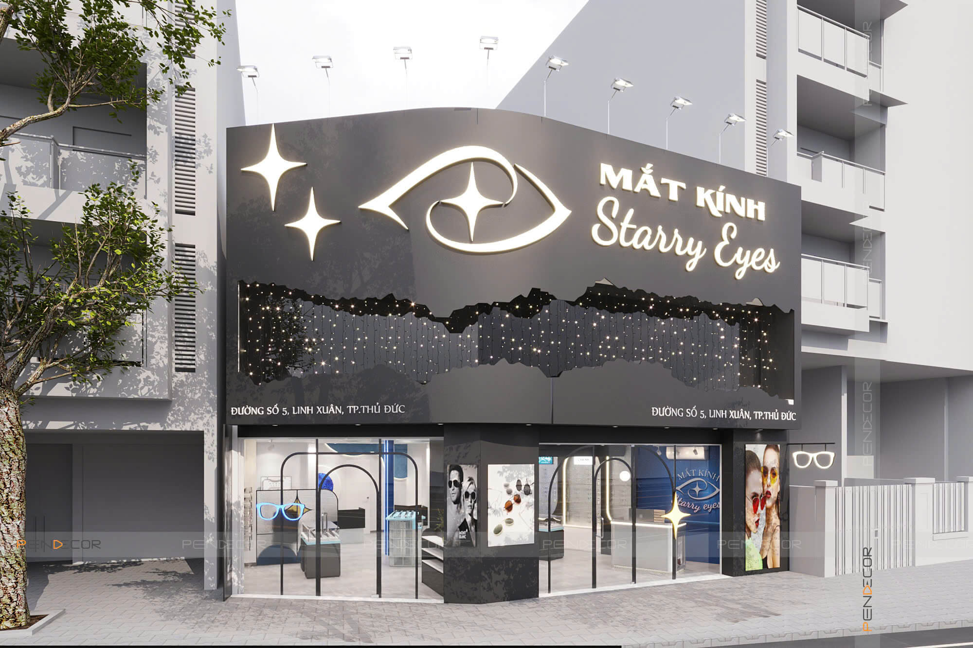 Thiết Kế Cửa Hàng Mắt Kính Starry Eyes