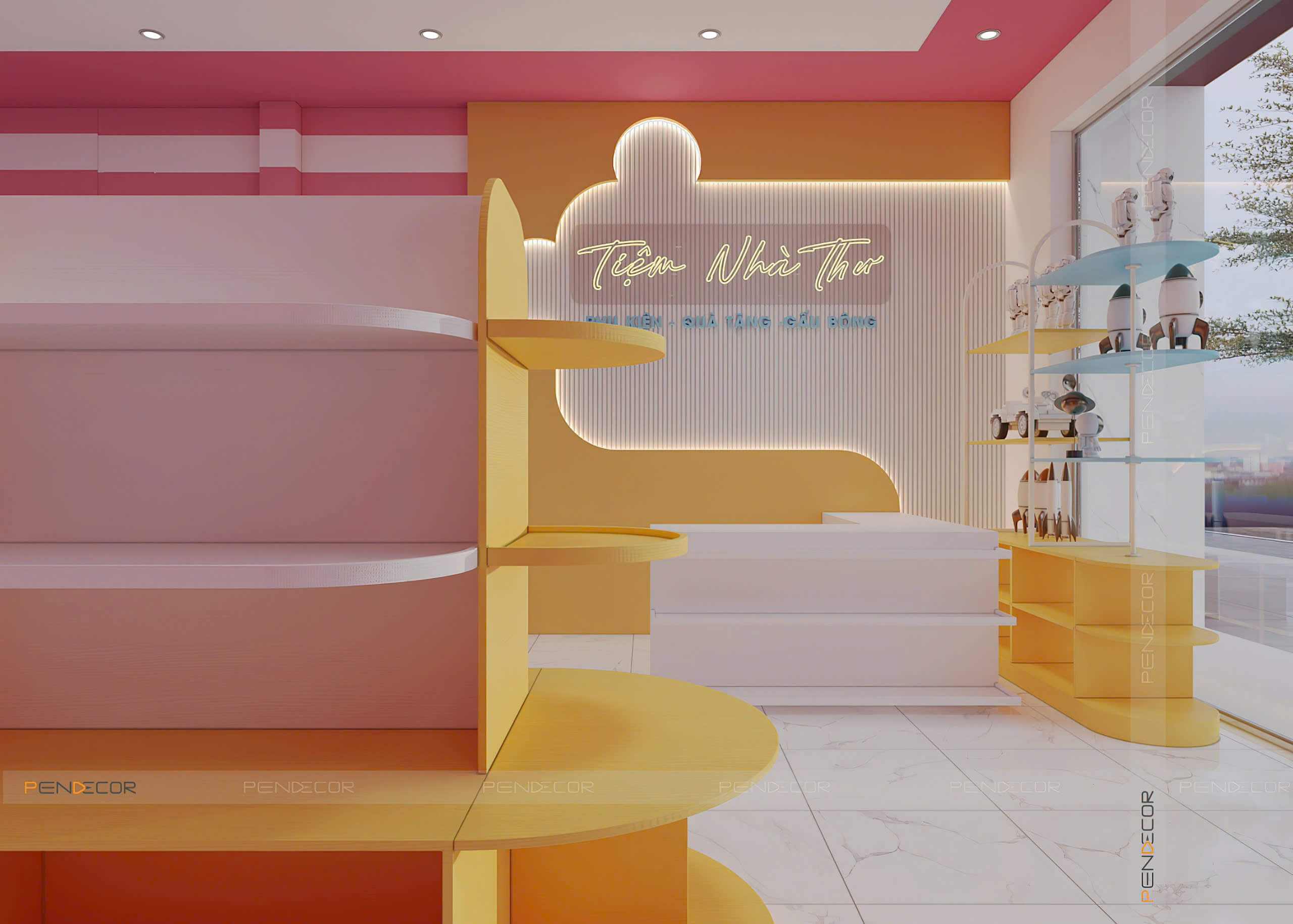 Thiết Kế Shop Phụ Kiện Tiệm Nhà Thư