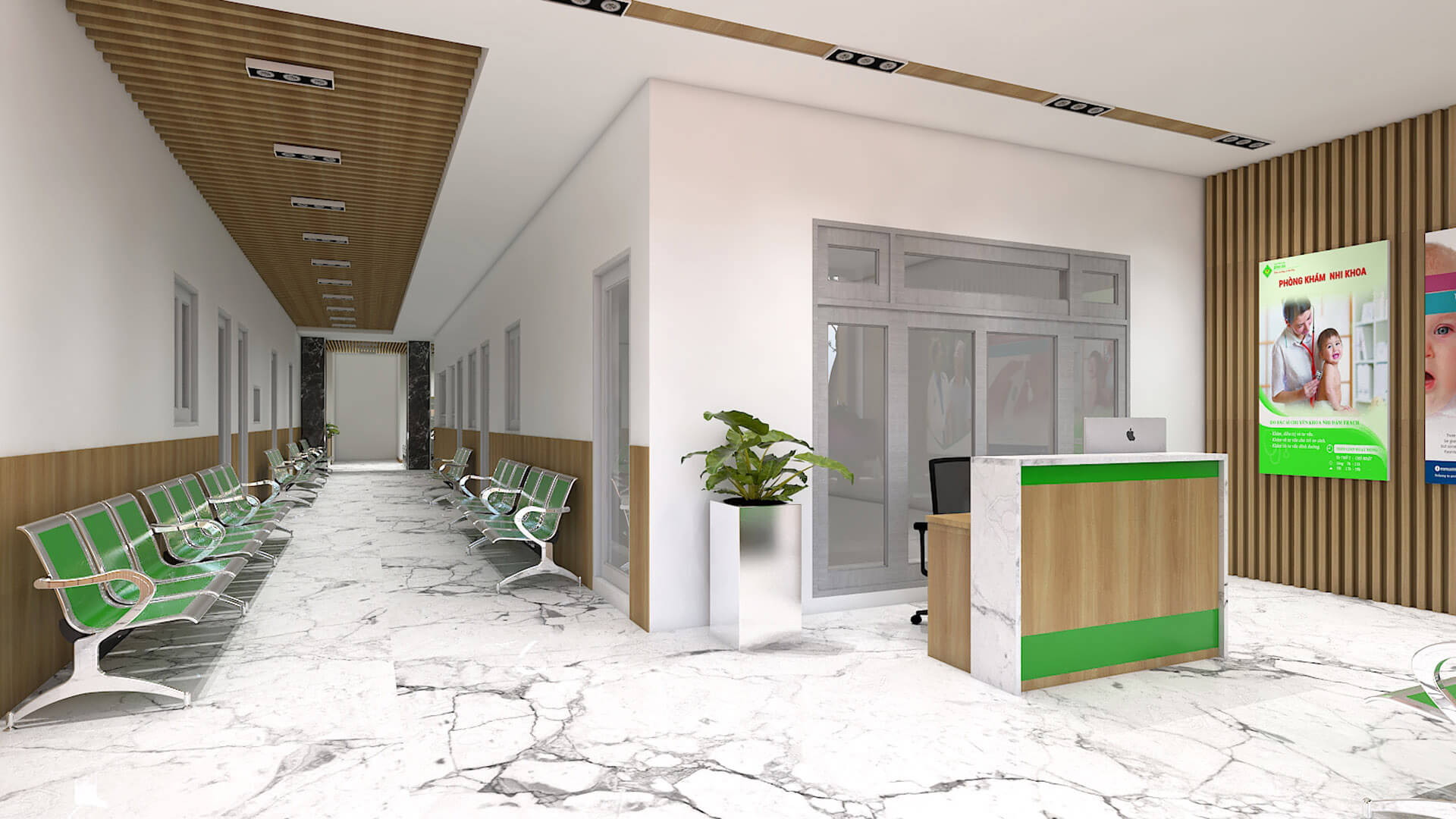 thiết kế phòng khám đa khoa Pendecor