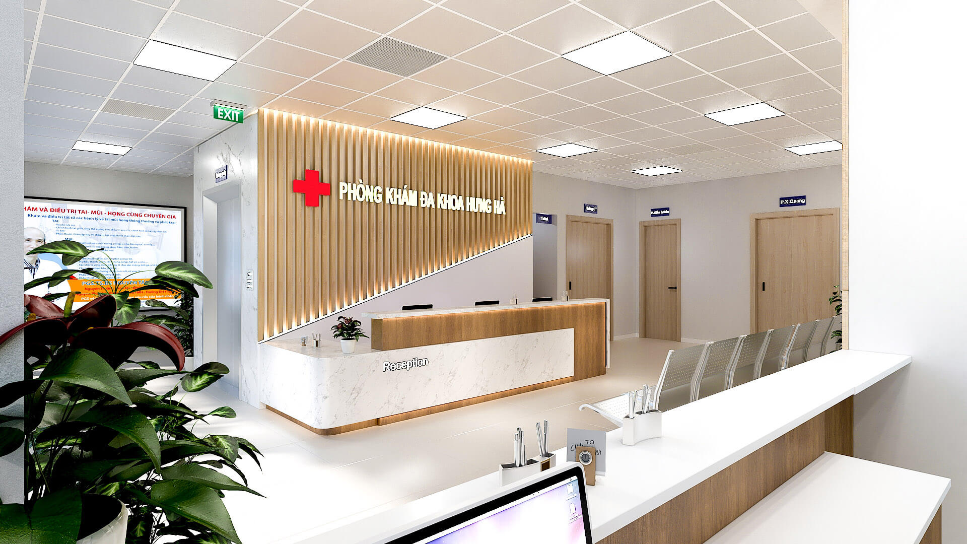 mẫu thiết kế phòng khám đa khoa