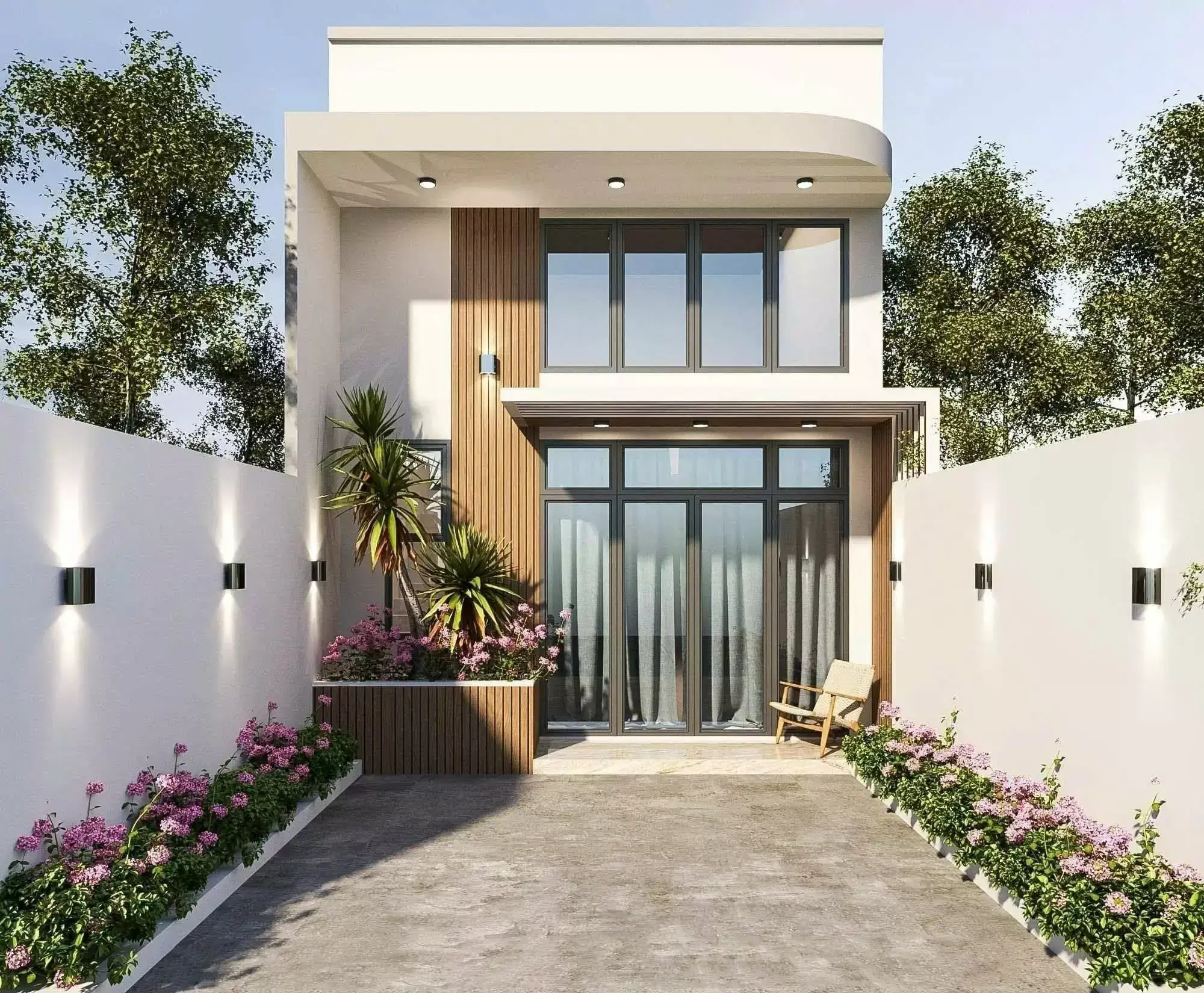 mặt tiền gác lửng đẹp
