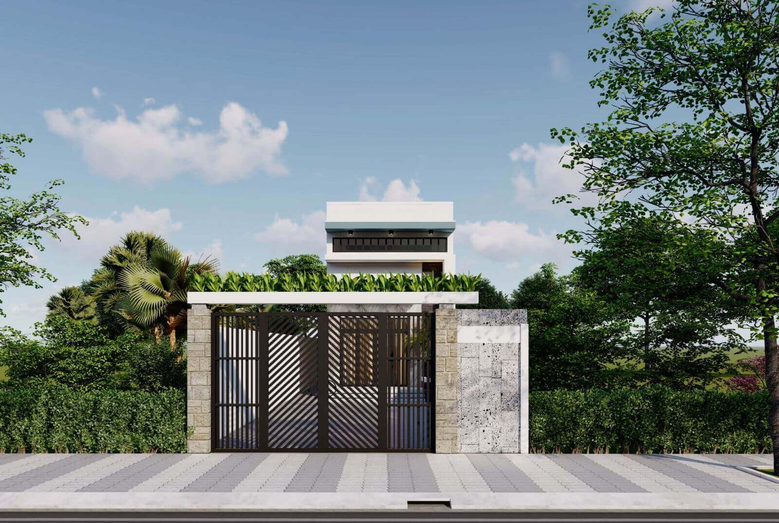 mặt tiền nhà gác lửng Pendecor
