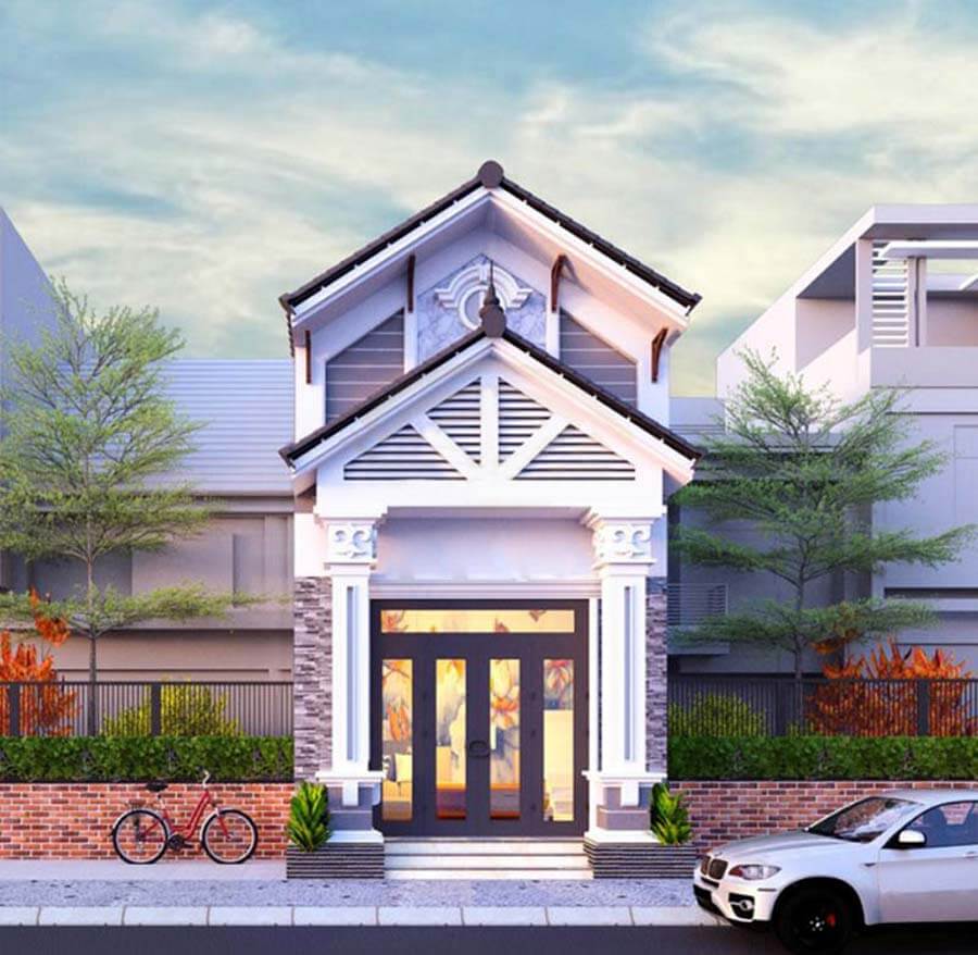 mặt tiền nhà gác lửng hiện đại Pendecor