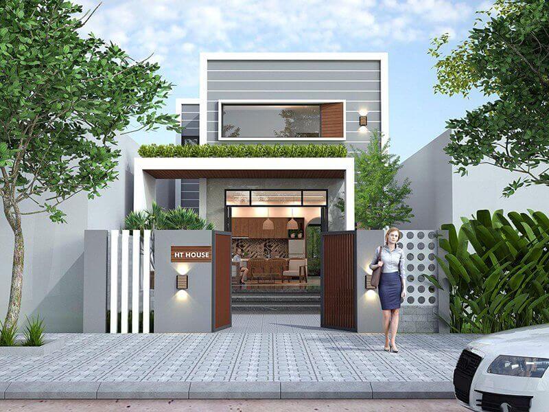 mặt tiền nhà tầng lửng Pendecor