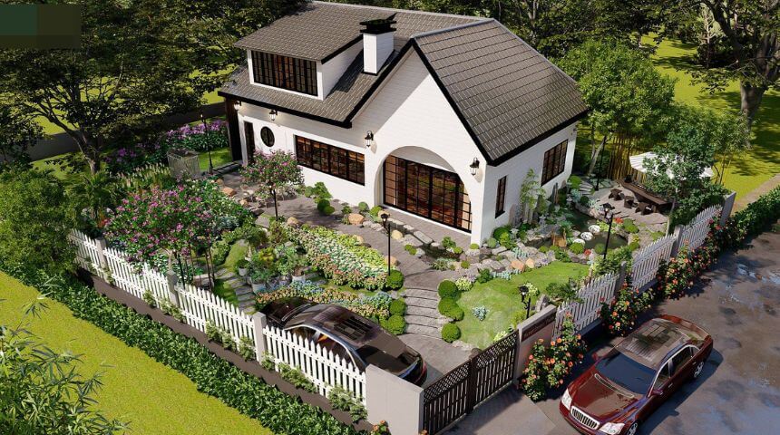 mặt tiền nhà có tầng lửng