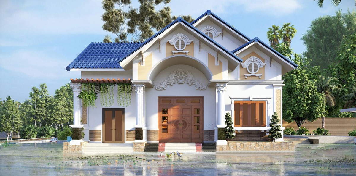 mẫu nhà 2 tầng mái thái 2 mặt tiền Pendecor